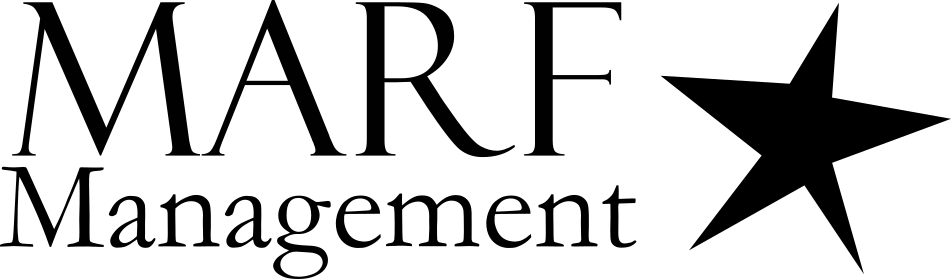 MARF Management logo, the company name next to a asymetrical star.